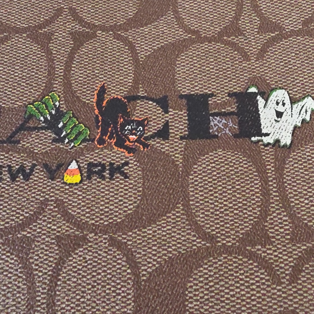 NWT Coach Signature Halloween Large Corner Zip Wristlet/Wallet ๐ค๐๐ป๐งน๐โโฌ๐ฆ๐งก - Picture 4 of 16
